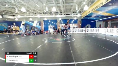 190 lbs Round 5 (8 Team) - Derek Washington, Alpha Dogs vs Eli Sanford, Greasers