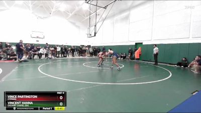 144 lbs Cons. Round 4 - Vincent Hanna, Calvary Chapel (SA) vs Vince Partington, Cypress