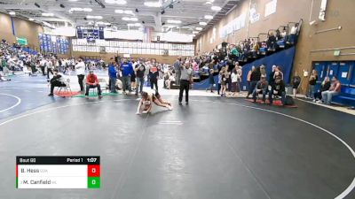 125 lbs Semifinal - Molly Canfield, Bear River Junior High vs Blayke Hess, Bear River Junior High