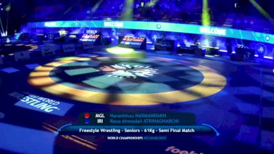 61 kg 1/2 Final - Narankhuu Narmandakh, Mongolia vs Reza Ahmadali Atrinagharchi, Iran