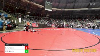 73 lbs Round Of 16 - Stellarose Munoz, California Grapplers vs Gianna Crain, Seymour Youth Wrestling Club