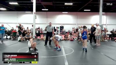 76 lbs Round 4 (6 Team) - Tyler Gieger, Buxton vs Abby Guzzo, New England Gold