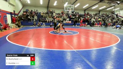 117 lbs Quarterfinal - Brynn Bushyhead, Bartlesville High School vs Faith Humble, Sand Springs JH (SS)