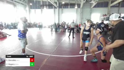 98 lbs Final - Ezra Gonzalez, Inland Elite vs Zander Rogers, Pounders WC