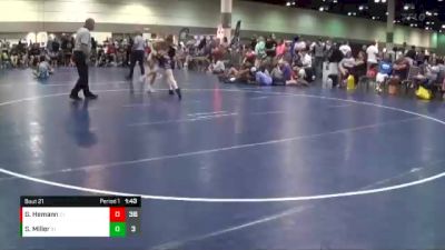 105 lbs Round 3 (16 Team) - Gable Hemann, Iowa Despicables vs Sophia Miller, STL Green