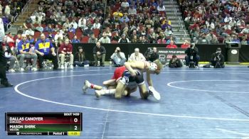 1A-113 lbs Semifinal - Mason Shirk, Wilton vs Dallas Canoyer, Earlham