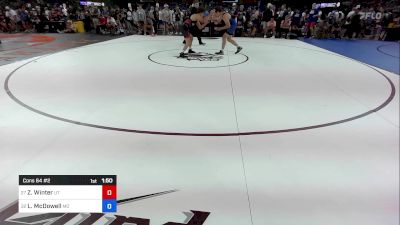 144 lbs Cons 64 #2 - Zane Winter, UT vs Landen McDowell, MO