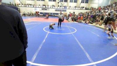 70 lbs Consi Of 4 - Parker Dykes, Warrior Wrestling Club vs Jasper Yeager, Berryville Youth Wrestling Club