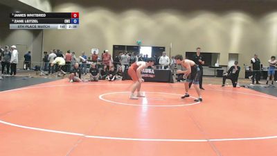 157 lbs 5th Place Match - James Whitbred vs Zane Leitzel, Cavalier Wrestling Club
