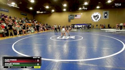 130 lbs Cons. Round 3 - Alex Ponce, Nipomo vs Kaylee Woods, Bakersfield