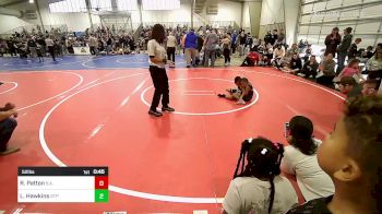 52 lbs Consi Of 8 #2 - Rayden Patton, B.A.W.C vs Lorenzo Hawkins, Tulsa Blue T Panthers