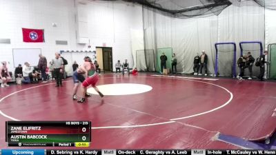 215 lbs Cons. Round 2 - Austin Babcock, Tioga vs Zane Elifritz, Jamestown