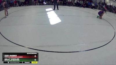 148 lbs Quarterfinal - Briley Koehler, Battle Creek Brave Elite vs Zoey Barber, Nebraska Wrestling Academy
