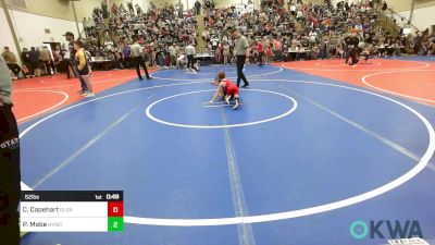 52 lbs Round Of 16 - Cruz Capehart, Glenpool Youth Wrestling vs Parker Mabe, Hilldale Youth Wrestling Club