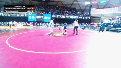 Boys 3A 285 lbs Champ. Round 2 - Nathan Frederickson, Silas vs Koa Maalaelu, Lakes