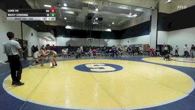 128 lbs Quarterfinal - Luke Vo, Redlands vs Ricky Coronel, Rancho Cucamonga
