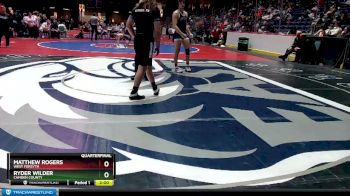 7A-175 lbs Quarterfinal - Ryder Wilder, Camden County vs Matthew Rogers, West Forsyth