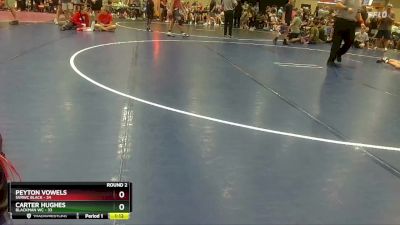 116 lbs Round 2 (8 Team) - Carter Hughes, Blackman WC vs Peyton Vowels, SVRWC Black