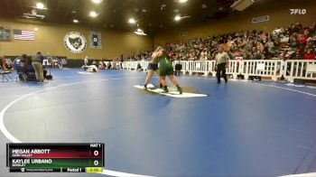 235 lbs Cons. Round 6 - Megan Abbott, Kern Valley vs Kaylee Urbano, Reedley