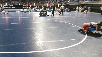 82 lbs Pigtails - Jonah Kiner, South Middleton vs Grant Cesario, Wattsburg