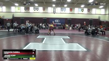 215 lbs Cons. Round 3 - Jayden Kopp, Fennimore vs Donavon Farrell, Denver