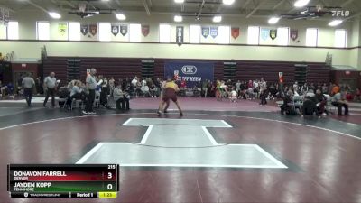 215 lbs Cons. Round 3 - Jayden Kopp, Fennimore vs Donavon Farrell, Denver