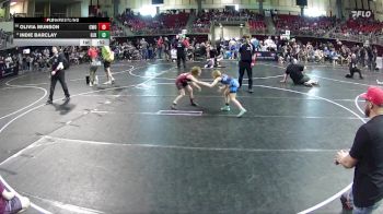 65 lbs Cons. Round 3 - Indie Barclay, Homer JR Knights vs Olivia Munson, CWO