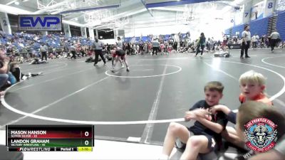 96 lbs Semis (4 Team) - Mason Hanson, Slyfox Silver vs Landon Graham, Victory Wrestling