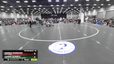 96 lbs Champ. Round 3 - Camden Runnels, Threestyle Wrestling Of Oklahoma vs Andrew Rodriguez, Jflo Trained