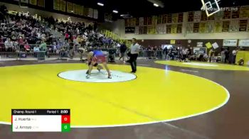 132 lbs Champ. Round 1 - Joaquin Arroyo, Calvary Chapel (Santa Ana) vs Josh Huerta, Indio