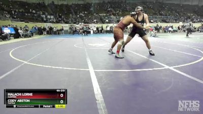 4A-215 lbs Quarterfinal - Cody Abston, Tuttle vs Malachi Lorne, Clinton