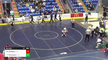 89 lbs Round Of 16 - Mateo Gallegos, Dubois vs Titus Colangelo, Franklin Regional