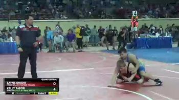 Quarterfinal - Kelly Tabor, Berryhill Little Chiefs Wrestl vs Layne Knight, Pauls Valley Panther Pinners