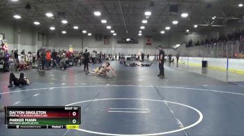 90 lbs Champ. Round 2 - Dai`yon Singleton, Pontiac Jr Huskies Wrestling vs Parker Mann, Michigan Grappler RTC