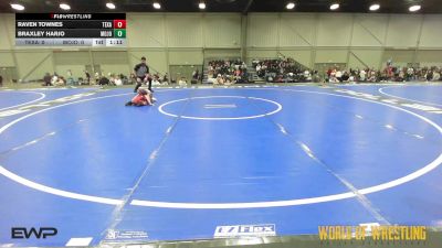 40 lbs Rr Rnd 1 - Raven Townes, Texas Top Team 9u vs Braxley Harjo, Mojo 9U