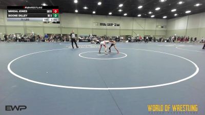 75 lbs Rr Rnd 1 - Mikeal Jones, Untouchables 14U Purple vs Boone Dilley, WI Dual Team 14U