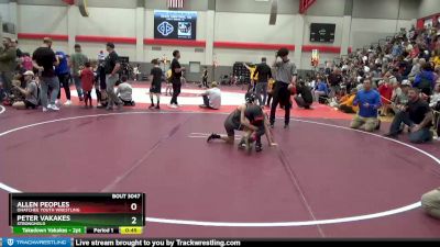 70 lbs Cons. Round 4 - Allen Peoples, Ohatchee Youth Wrestling vs Peter Vakakes, Stronghold