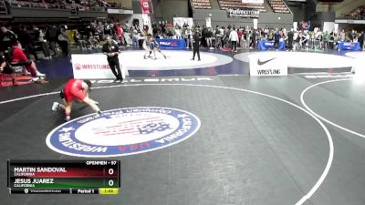 57 lbs Quarterfinal - Jesus Juarez, California vs Martin Sandoval, California