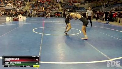 121 lbs Quarterfinal - Joey Enzminger, Bismarck Legacy vs Kellen Beneke, Mandan