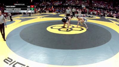 D2-157 lbs Cons. Round 2 - Jack Berry, Franklin vs Bradley Spencer, Morgan