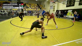 132 lbs Quarterfinal - Kiowyn Deaton-Vancuren, Grove vs Dillen Drywater, Tahlequah Wrestling Club