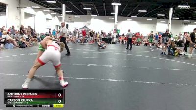 138 lbs Round 5 (6 Team) - Carson Krupka, Grease Monkey`s vs Anthony Morales, PA Alliance