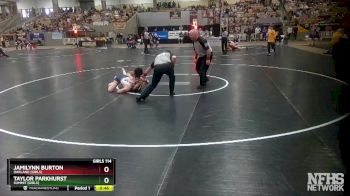 Girls 114 lbs Cons. Round 3 - Taylor Parkhurst, Summit (Girls) vs Jamilynn Burton, Oakland (Girls)