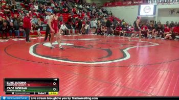 144 lbs Quarterfinals (8 Team) - Cade Morgan, Glynn Academy vs Luke Jardina, Woodward Academy