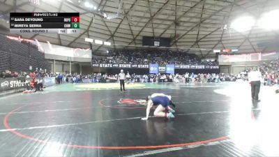 Girls 4A 125 lbs Cons. Round 2 - Mireya Serna, Chiawana (Girls) vs Sara DeYoung, Rogers (Puyallup) (Girls)