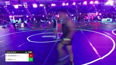 144 lbs Consi Of 16 #1 - Keegan Gustafson, Black Fox Wrestling Academy vs Caysen Ross, Bear Cave WC