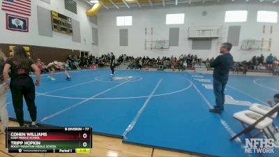 77 lbs Round 3 - Tripp Hopkin, Rocky Mountain Middle School vs Cohen Williams, Cody Middle School