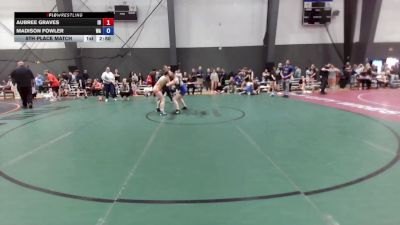 Junior Girls GR - 120 lbs 5th Place Match - Aubree Graves, ID vs Madison Fowler, WA