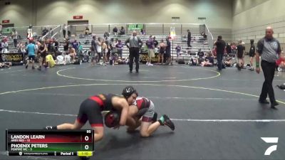 85 lbs Finals (8 Team) - Phoenix Peters, Foxfire WC vs Landon Learn, Ares Red