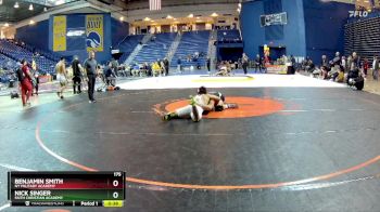 175 lbs 5th Place Match - Nick Singer, Faith Christian Academy vs Benjamin Smith, NY Military Academy